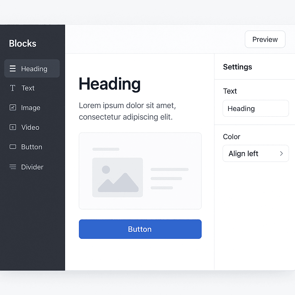 Shppys Page Builder Interface